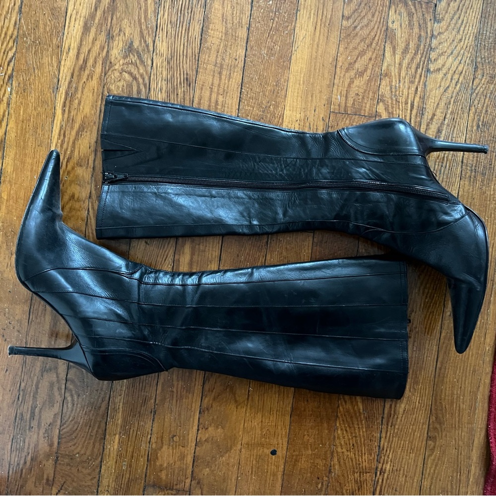 Black Italian Leather Boots